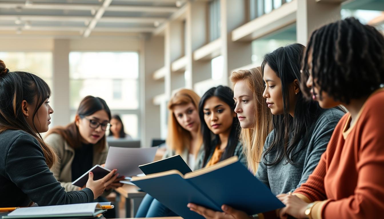 Structured study materials and learning resources on a desk